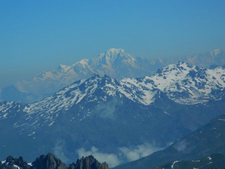 Mont Blanc et grandes Jorasses.