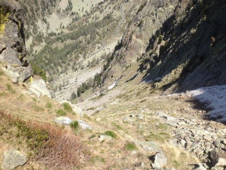 Le couloir d’accès au point 2317, un peu plus haut