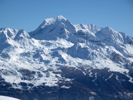 Zoom sur les Arcs 1800 et le Mt Pourri