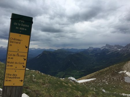 Arrivée au Pas de la Balme