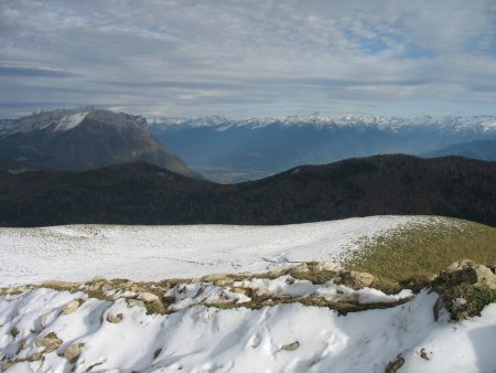 Massif de Belledonne vu de la Pointe de la Gallopaz