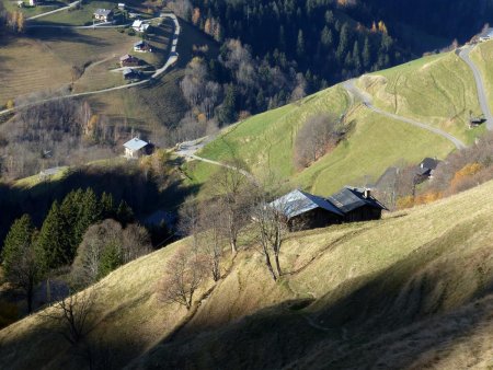 Chalets en montant au col du Pré