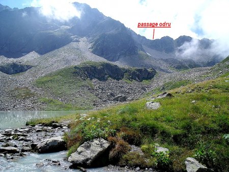 Passage Odru vu du lac Blanc