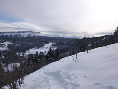 Descente face au Margériaz.