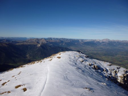 Sommet de l’Aup et Rognon, Jocou, Trois Becs au fond et sud Vercors.