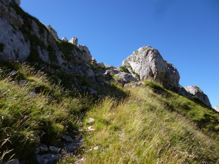 Sous la crête du Penas.