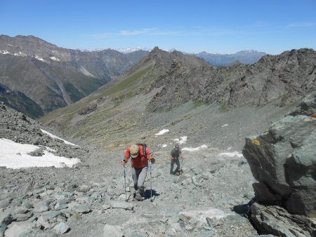 L’arrivée au col de la Traversette