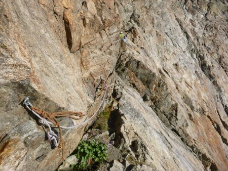 Le premier passage avec corde fixe