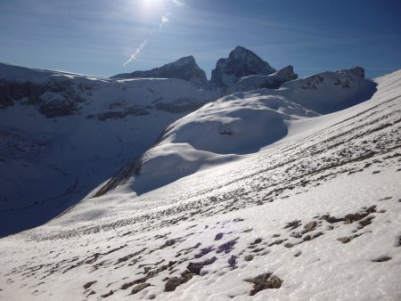 Descente vers le vallon des Aiguilles.