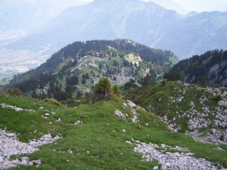 Regard en arrière, vue sur notre départ.