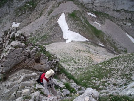 Pendant la montée à Serre Long le col est en bas