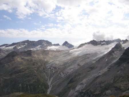 Le glacier du Mulinet et les Levanna.