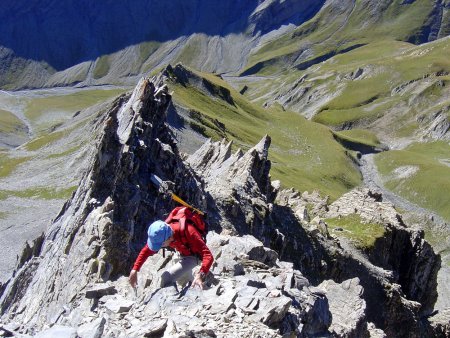 remontée de l’arête SE