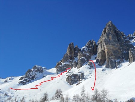 Itinéraire vu lors de la descente