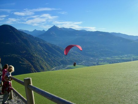 De Plaine Joux, départ des parapentes