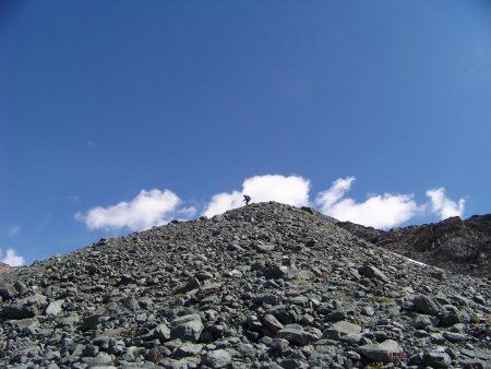 Une belle moraine à descendre.