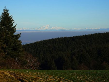 Une petite colline blanche, au loin...