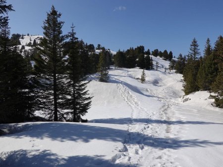 On poursuit la montée dans la neige...