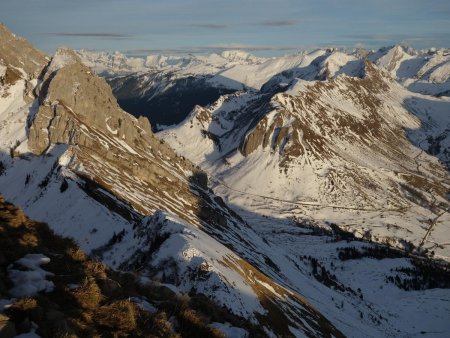 Le paysage vu du sommet.