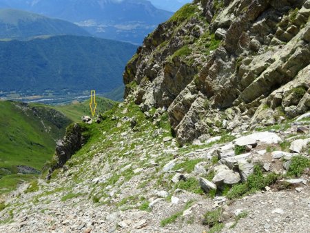 A la descente, l’accès à la rampe est en vue.