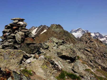 Antécime. Le Mont Vélan, la Salliaousa et le Grand Combin.