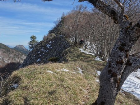 En descendant du sommet du Montfred