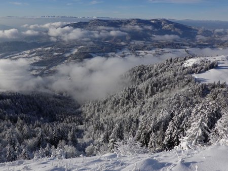 On domine la vallée Verte, pas vraiment verte ce jour-ci.