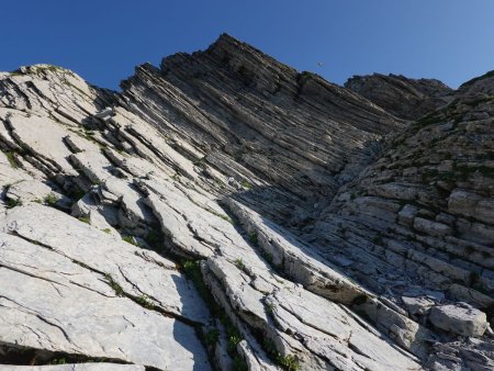 Le début du passage câblé, à travers de belles stratifications...