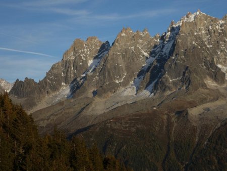 Regard vers les aiguilles de Chamonix...