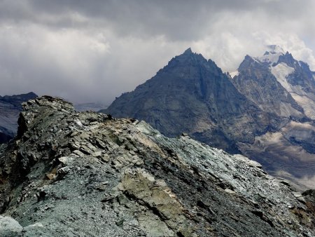 Descente de la crête Vermiana. Herbetet, Montandayné, Gran Paradiso.