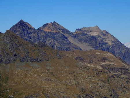 Au nord : Punta Rolettaz, Punta Bianca, Punta di Bioula.