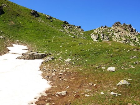 Montée vers le col de Clochotte.