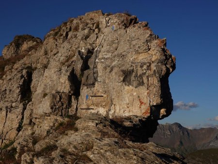 Il faut grimper sur la «tête du Sphinx»...