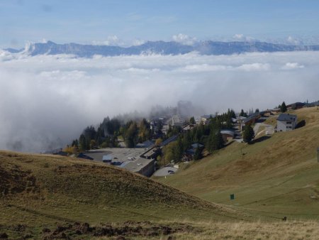 Départ du Recoin au dessus des nuages.