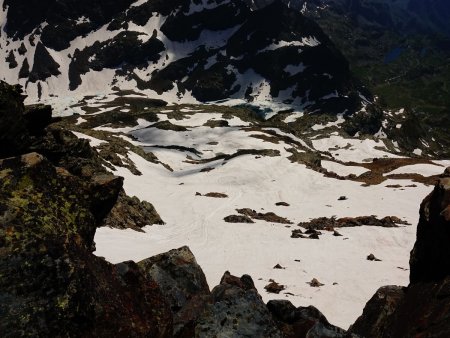 Le versant sud de la Grande lance de Domène, par où l’on va descendre.