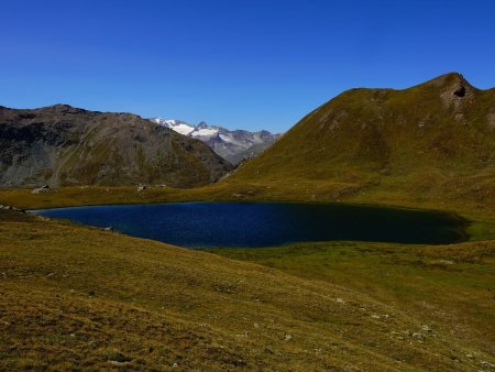 Le lac Coronas. Au fond, le Grand Paradis.