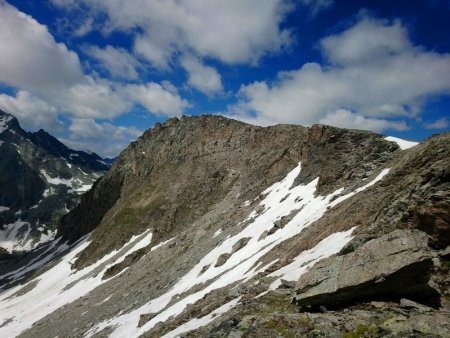 Tête d’Aussois dans le rétro depuis le Col de Rosoire