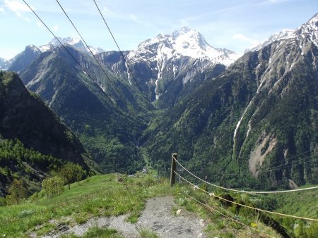 Vue arrière, le fond de vallée sous la Muzelle