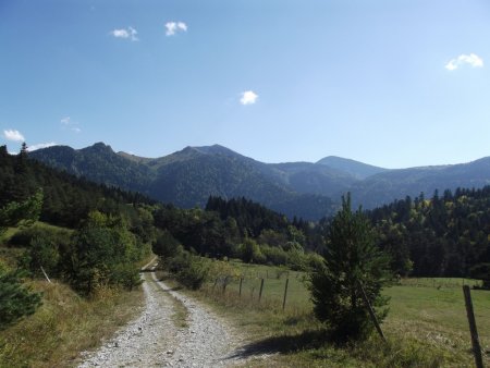 Vue arrière sur la 2ème partie du parcours