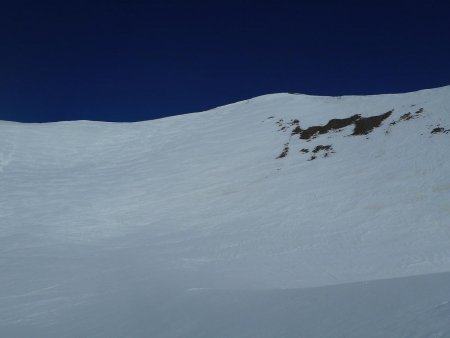 La descente de la Tête de Villadel dans le rétro.