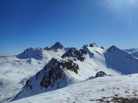 Sommet de Tête Dure : vers la Tête de Moïse.