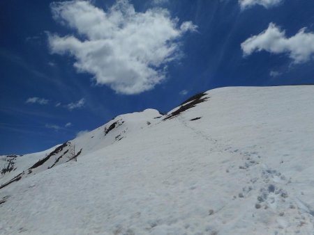 Descente au col de la Pourrachière : dans le rétro.