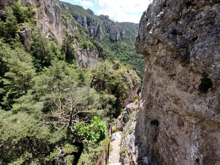 Les dernières échelles de meunier avant le col.