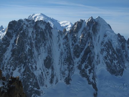 Les impressionnantes faces nord des Droites et de l’Aiguille Verte