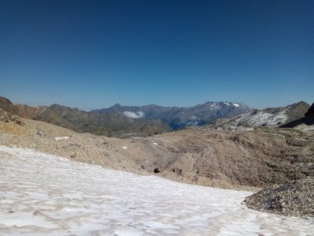 Vers le Nord depuis le Col du Peyron (2851m)