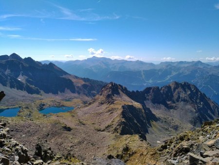 Depuis la Crête de Marie, près de la Brèche Borgonio (vue sur les Lacs de Ténibre)