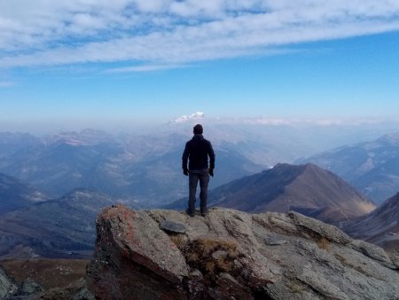 Marcel devant le Mont Blanc !