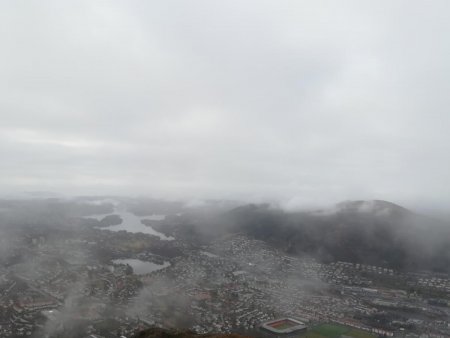 Regard du côté de Nesttun et de Nordåsvatnet.