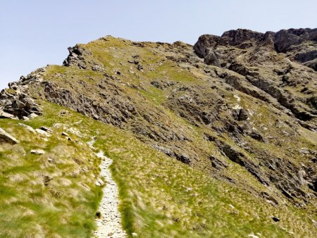 Regard arrière dans la descente (ressaut final)