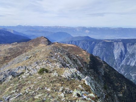 Du sommet : le massif du Vercors.